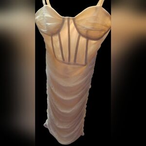 NWT Corset Dress Nude/Cream Size S  Brand Blush
